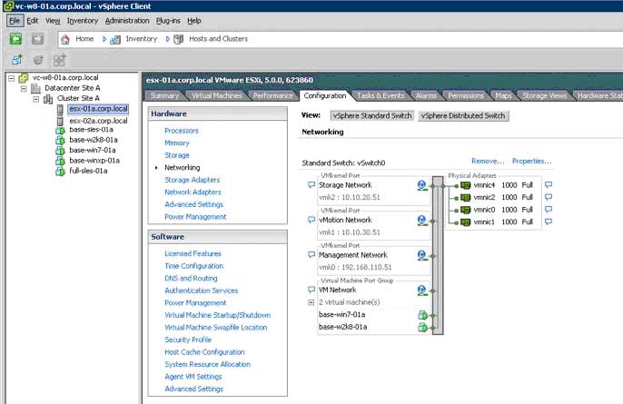 Migrating from VSS to VDS via the vCenter Server wizard.