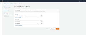 Choose the VPC and subnets that you want to use for your directory.