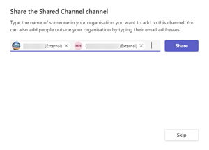 Sharing the Shared Channel with External Users