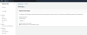 Figure 2: Click Remove to remove your home region.