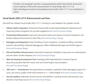 'One Paragraph' Announcement Summary
