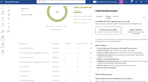 Actions to take from Data assessment in DSPM for AI (Courtesy of Microsoft)
