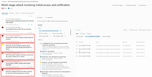 DLP and IRM Alerts as Part of an Incident in M365 XDR (courtesy of Microsoft)
