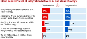 Respondents who are satisfied with their organization's cloud structure in these areas