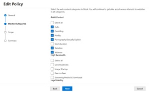 Web Content Filtering in Defender for Endpoint