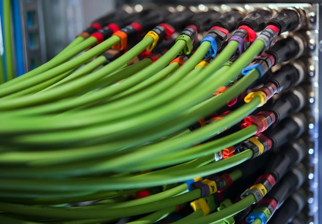 Green Server Wires Graphic