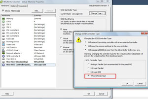 using a PVSCSI adapter