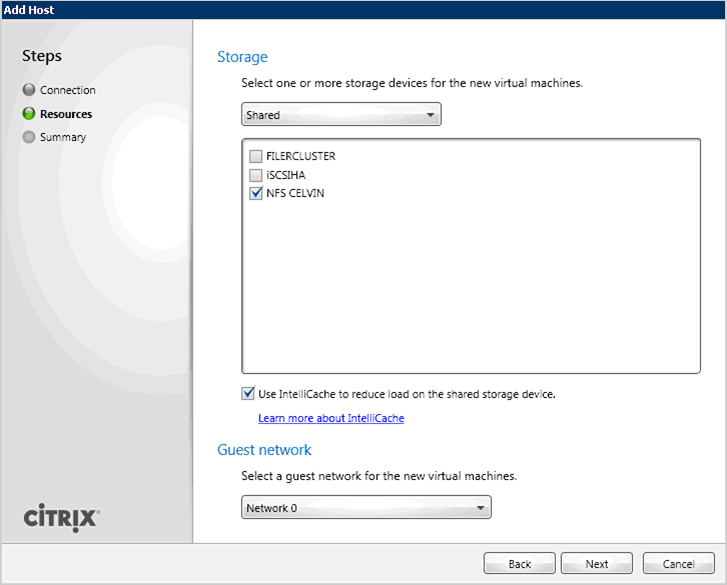 Configuring XenDesktop for IntelliCache.