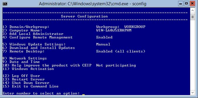 Options for sdconfig.