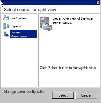 Manager server configuration dialog.