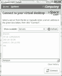 vSpace client interface