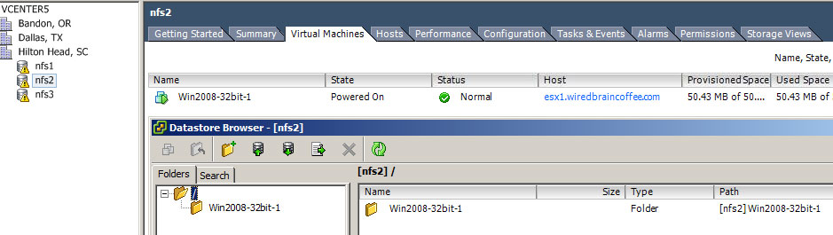 Up and running with virtual NFS NAS.