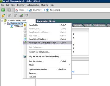 Click on create VDS button to configure a new VDS.