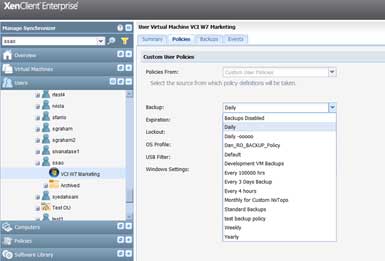 changing policies for groups of vms