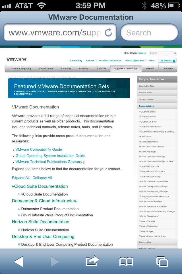 VMware Documentation Home