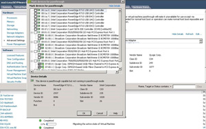 Every available device has its own PCI identification in the vSphere Client.