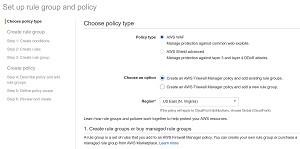 This is the Set Up Rule Group and Policy screen.