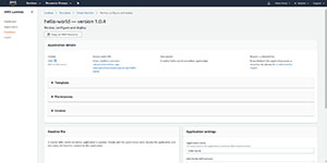 Figure 2: The application that you select will be displayed in AWS Lambda.