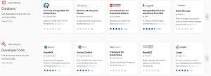 Some Database and Developer Tools Offerings in the Red Hat Marketplace