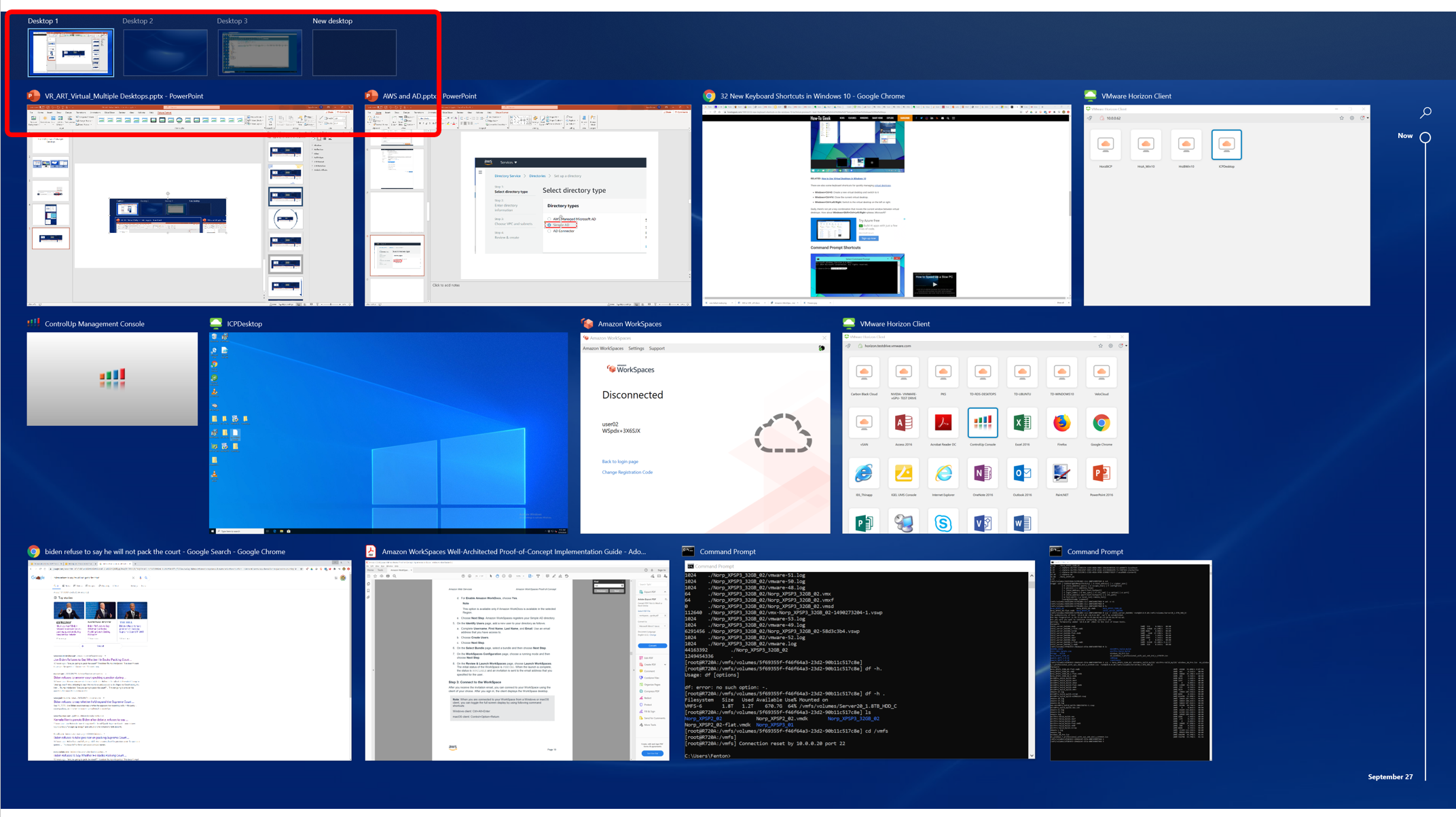 Using Windows 10 Multiple Desktops -- Virtualization Review