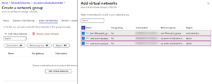 Add vNets into a network group