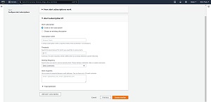 Figure 2: The Configure Alert Subscription screen lets you tell AWS how you want to be notified when an anomaly occurs.
