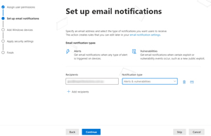 Email Notifications Configuration