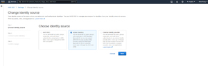 Figure 3: Choose your identity source.