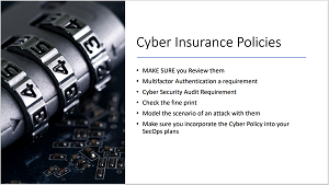 A High-Level Cyber ​​Insurance Policy Checklist