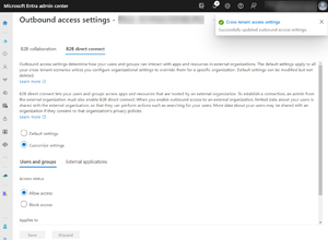 Customizing B2B Direct Connect Settings Outbound for an External Tenant