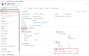 Azure Stack HCI VM Managed from the Azure Portal