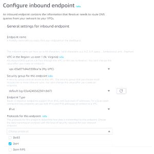 Figure 1: You Have Three Protocol Choices for Route 53 Resolver Endpoints.