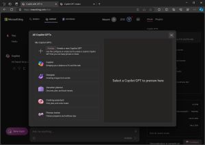 Copilot GPT Settings