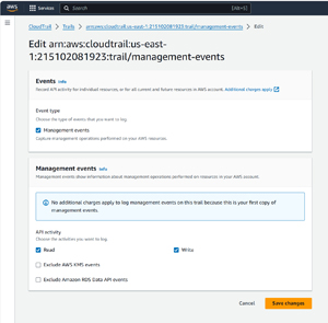 Make sure that you are logging write events.