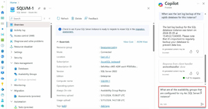 Using Copilot to check Availability Groups for an on-premises Arc Connected SQL Server