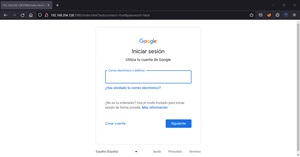Evil No VNC in Action for a Google Sign-In.