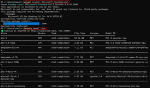 Installing and running Azure Foundry Local on an ARM based Copilot+ PC