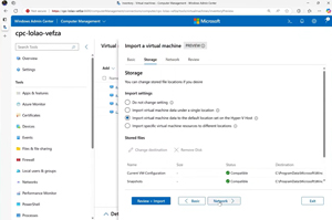 Windows Admin Center VM Import Wizard