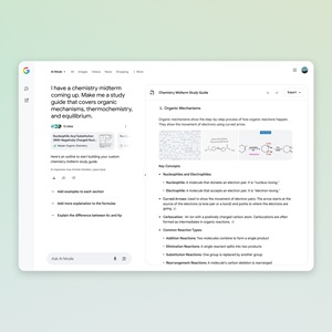 Canvas in AI Mode