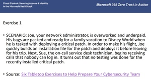 An Example Tabletop Exercise