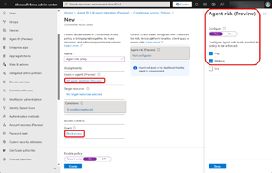 Entra Agent Risk Conditional Access policy