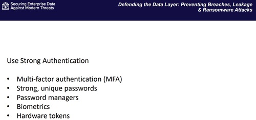 Use Strong Authentication
