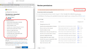 Granting API Permissions Required by an Agent
