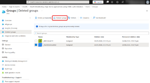 Restoring a Deleted Group in Entra ID