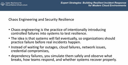 Chaos Engineering and Security Resilience