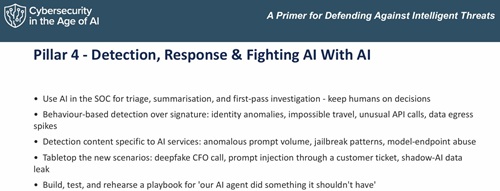 Pillar 4 - Detection, Response & Fighting AI With AI
