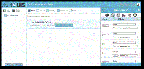 Default internet-monitoring targets in Cloud4UIS.