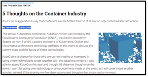 Tom Fenton's 2016 article, 5 Thoughts on the Container Industry
