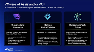 VMware AI Assistant for VCF capabilities: conversational diagnostics, intelligent health visibility and Management Packs Builder