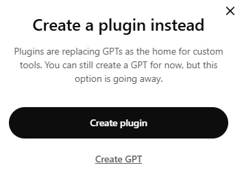 Create Plugin Instead